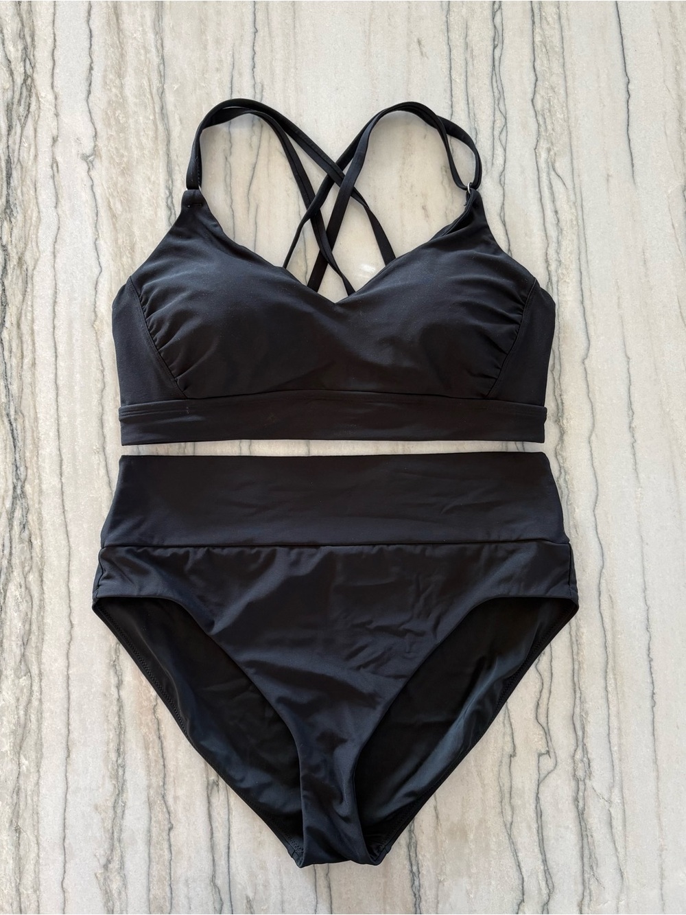 Calis Black High-Waist Bikini Set